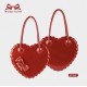 Sheep Puff Heart Shaped Patent PU Bag(Limited Reservation/7 Colours/Full Payment Without Shipping)